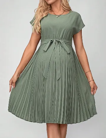 Rochie medie SHEIN Maternity, verde