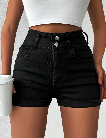 Pantaloni scurti SHEIN, negru Negru