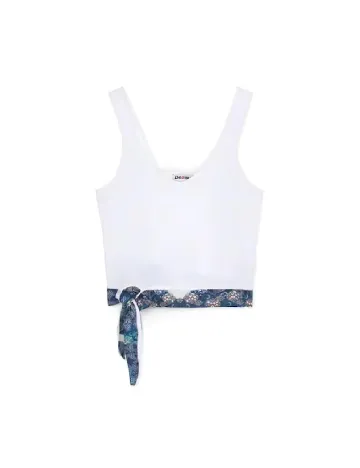 Top Desigual, alb Alb