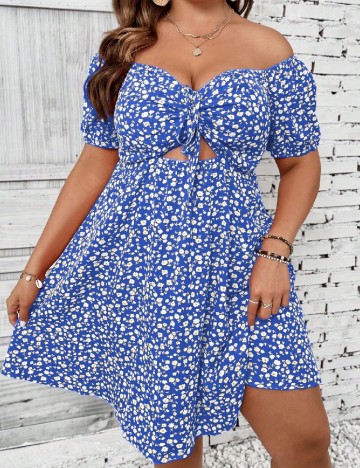 Rochie scurta SHEIN CURVE, albastru