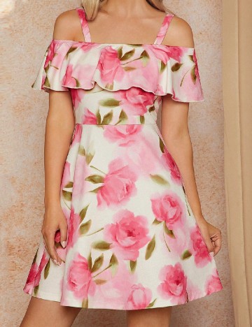 Rochie scurta SHEIN, floral print