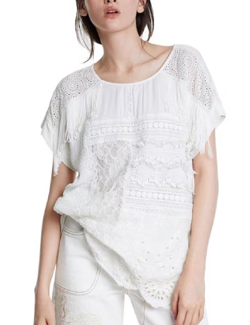 Bluza Desigual, alb