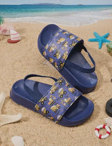 Slapi Shein Kids, albastru Albastru
