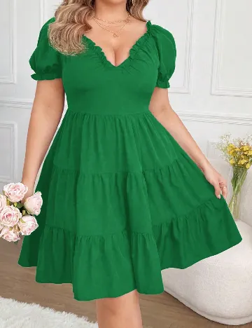 Rochie scurta SHEIN CURVE, verde Verde