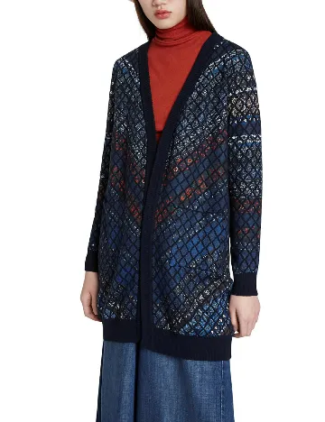 Cardigan Desigual, albastru Albastru