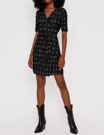 Rochie scurta Desigual, negru Negru