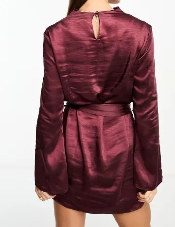 Rochie scurta Pretty Lavish, visiniu Rosu