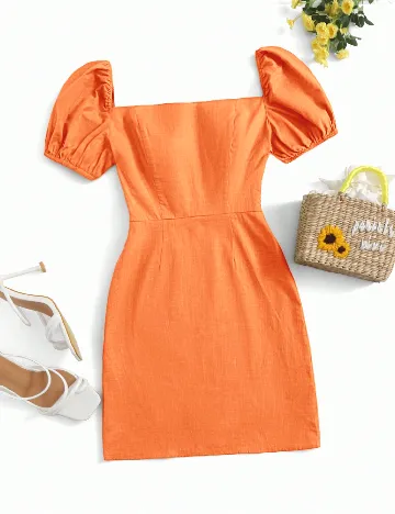 Rochie scurta SHEIN, portocaliu Portocaliu