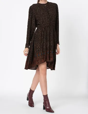 Rochie scurta Desigual, negru/maro