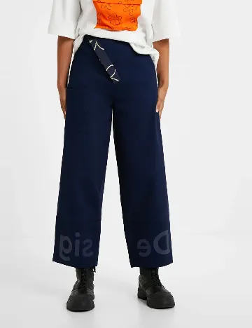 Pantaloni Desigual, albastru Albastru