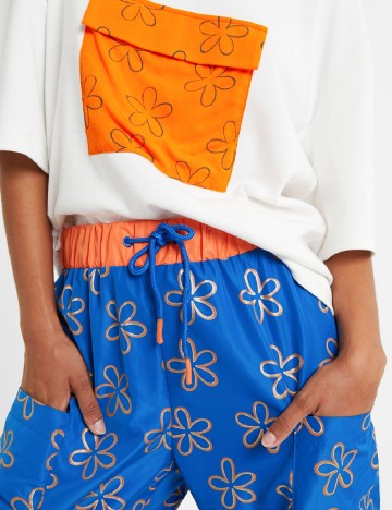 Pantaloni Desigual, albastru