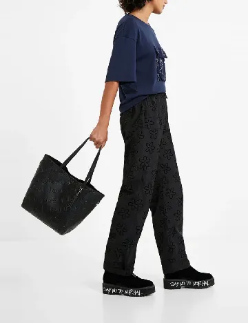 Pantaloni Desigual, negru Negru
