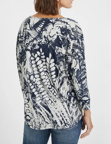 Bluza Desigual, albastru/alb Alb