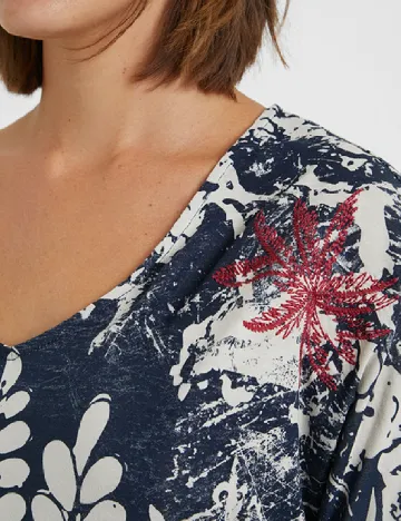 Bluza Desigual, albastru/alb Alb
