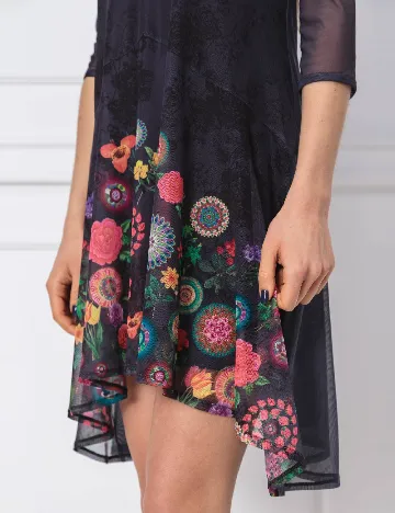 Rochie scurta Desigual, bleumarin