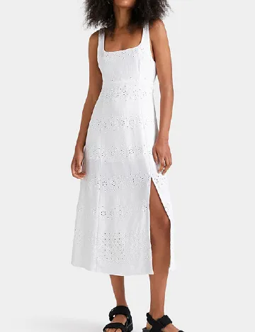 Rochie medie Desigual, alb