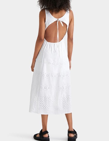 Rochie medie Desigual, alb