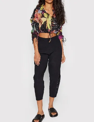 Pantaloni Desigual, negru Negru