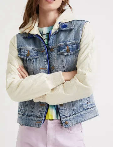 Jacheta Desigual, albastru/alb Albastru