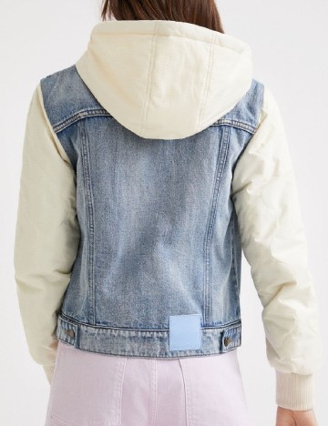 Jacheta Desigual, albastru/alb