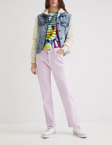 Jacheta Desigual, albastru/alb