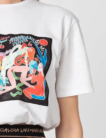 Tricou Desigual, alb Alb