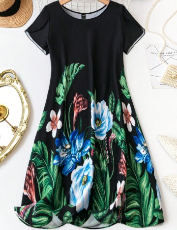 Rochie scurta SHEIN CURVE, floral