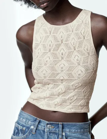 Top Zara, crem Crem