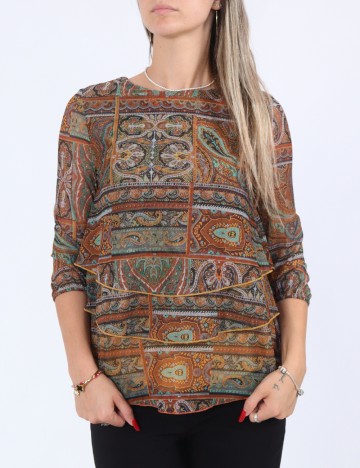 Bluza Desigual, mix culori
