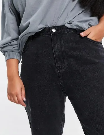 Blugi Don t think twice Curve, negru Negru