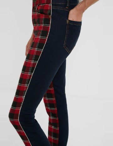 Blugi Desigual, albastru/rosu