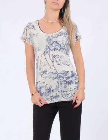Tricou Desigual, bej