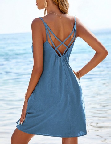 Rochie scurta SHEIN, albastru