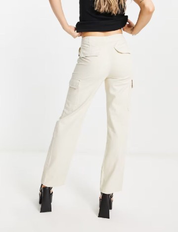 Pantaloni Signature 8, crem