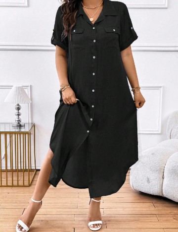 Rochie lunga SHEIN CURVE, negru
