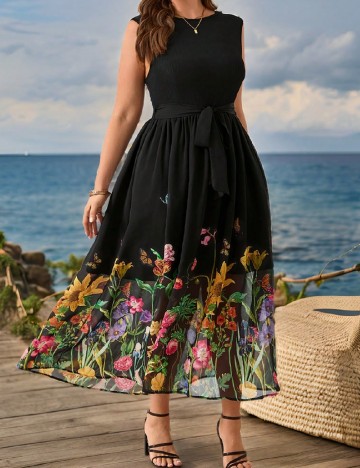 Rochie lunga SHEIN CURVE, mix culori
