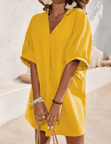 Rochie scurta SHEIN, galben