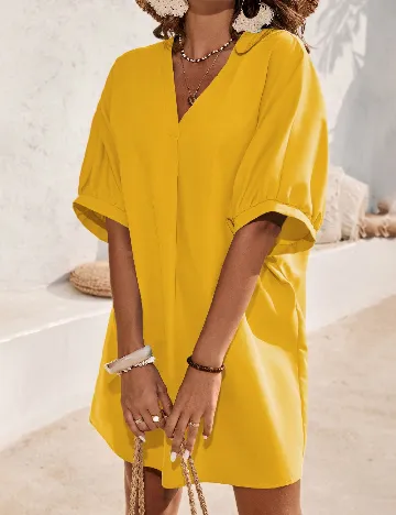 Rochie scurta SHEIN, galben Galben