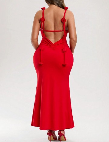 Rochie lunga SHEIN CURVE, rosu