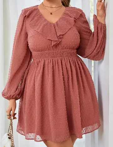 Rochie scurta SHEIN CURVE, roz Roz