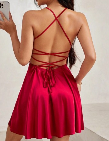 Rochie scurta SHEIN, grena