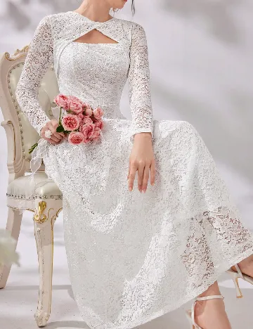 Rochie medie SHEIN, alb Alb