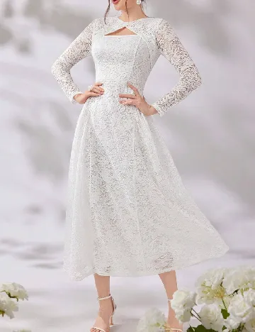 Rochie medie SHEIN, alb Alb
