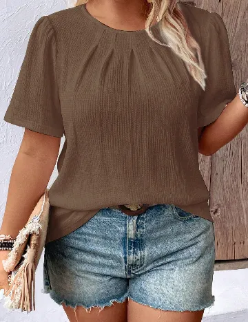 Bluza SHEIN CURVE, maro