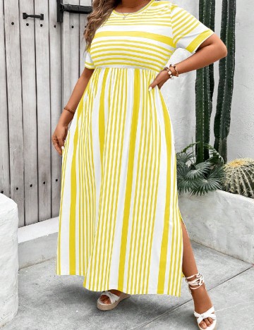 Rochie lunga SHEIN CURVE, galben
