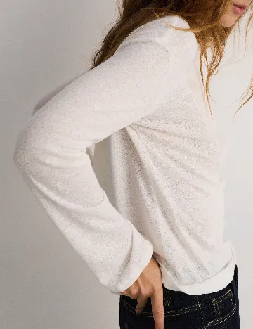 Bluza Reserved, alb Alb