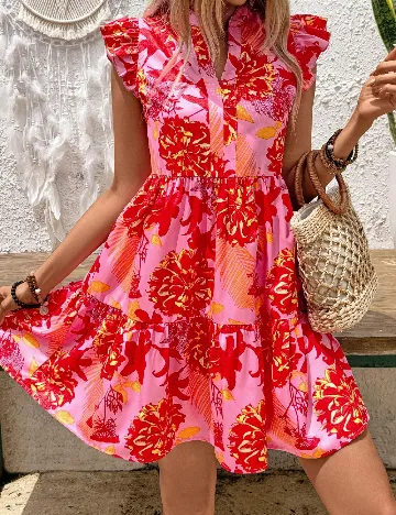 Rochie scurta SHEIN, floral Floral print
