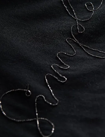 Tricou Reserved, negru Negru