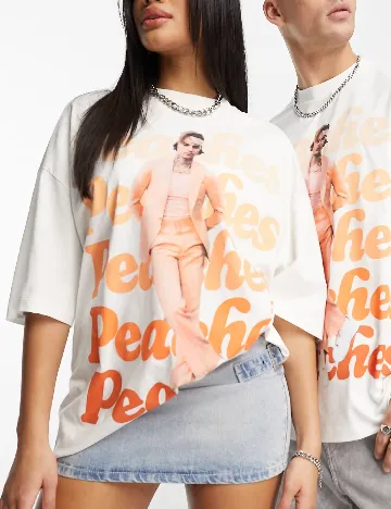 Tricou Oversize ASOS, alb Alb