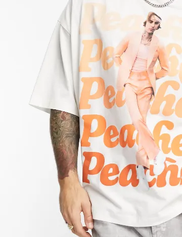Tricou Oversize ASOS, alb Alb